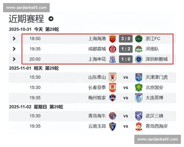 中超让冠名场面！海港输球蓉城申花平，三强集体掉链